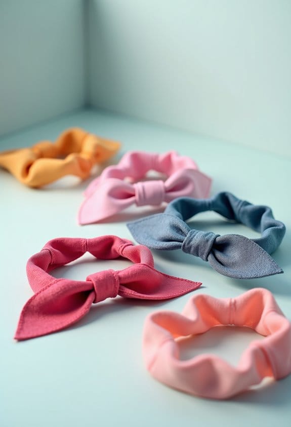 colorful hair ties selection