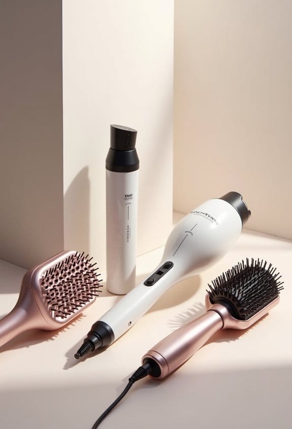 instantly transforming curling brushes