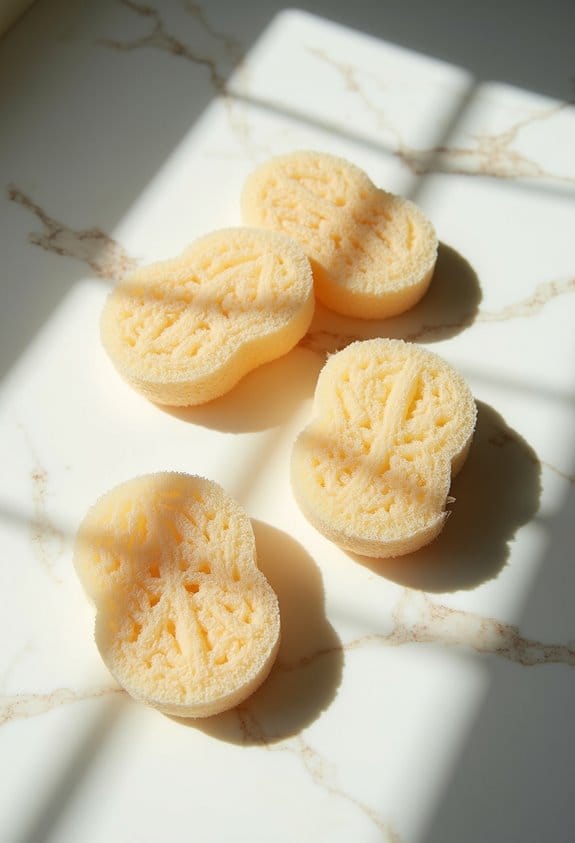 natural handcrafted loofah sponges