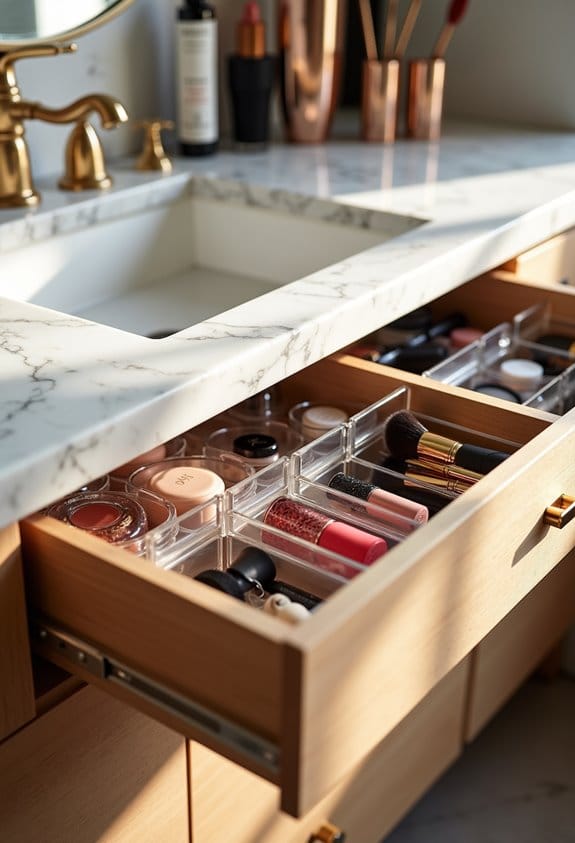 organized makeup drawer solutions