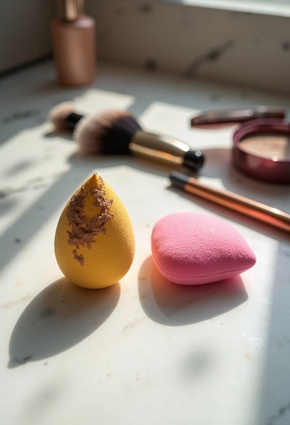 regularly replace makeup sponges