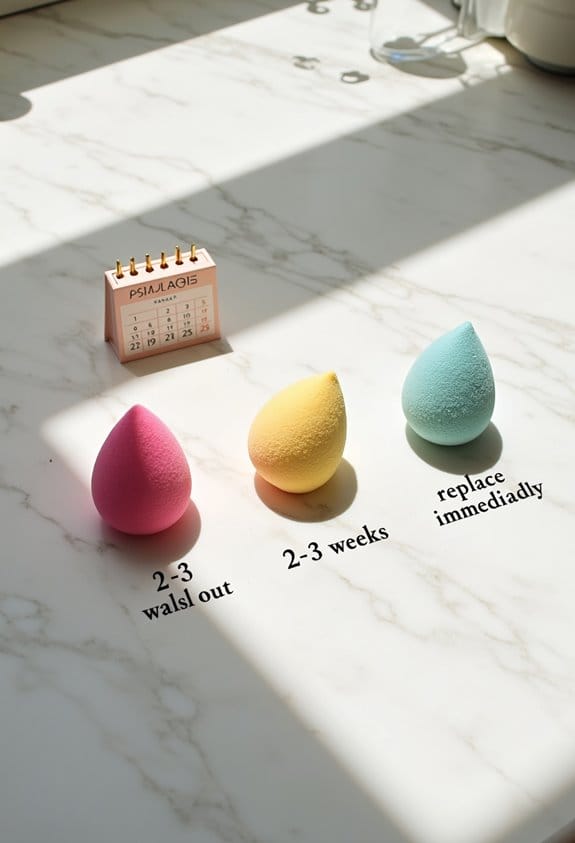 replace sponges every few months