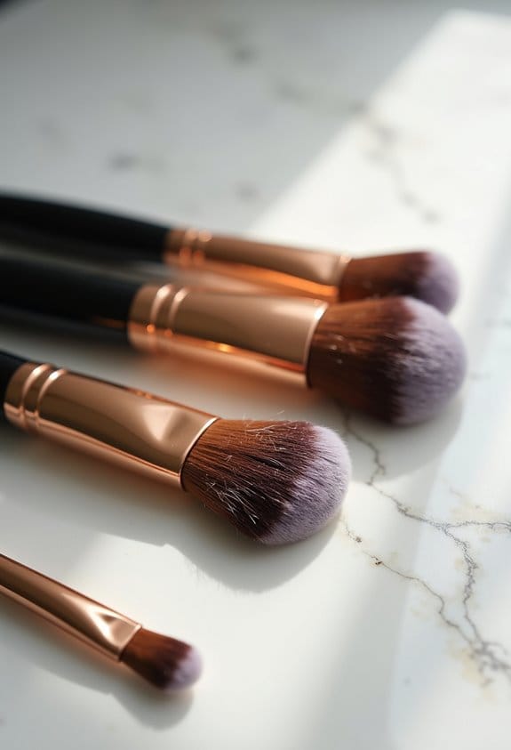 store brushes upright securely