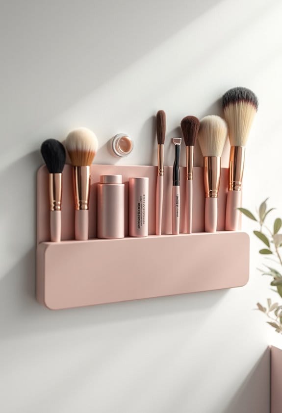 wall mounted beauty tool storage